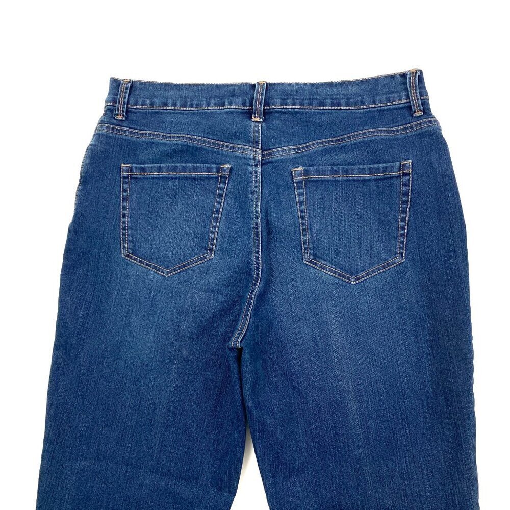 Gloria Vanderbilt Amanda Straight Leg Women's size 12 Dark Wash Blue Denim Jeans - Picture 2 of 4